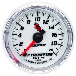 Picture of AutoMeter 7145 C2 Pyrometer EGT Gauge 2-1/16" 0-2000°F Digital Stepper Motor
