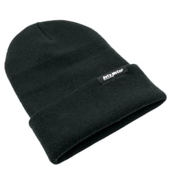 Picture of AutoMeter 0443 Black Knit Beanie Hat with Fold Cuff