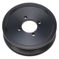 Picture of Edelbrock 15826 4.125" 6-Rib E-Force Supercharger Pulley Black Anodized