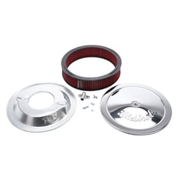 Picture of Edelbrock 1224 Pro-Flo 14" Round Chrome Air Cleaner 3" Element Deep Flange