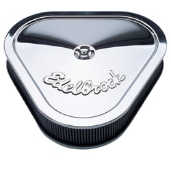 Picture of Edelbrock 1222 Pro-Flo Triangular Chrome Air Cleaner 2.5" Element