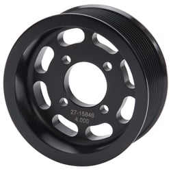 Picture of Edelbrock 15846 4" 10-Rib E-Force Supercharger Pulley Black Anodized