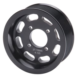 Picture of Edelbrock 15845 4.125" 10-Rib Supercharger Pulley Black Anodized