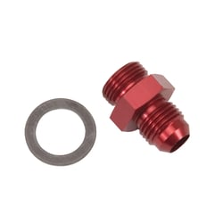 Picture of Edelbrock 8087 -6AN x 5/8"-20 Fuel Inlet Fitting Blue Anodized Aluminum