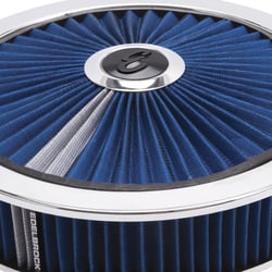 Picture of Edelbrock 43661 Pro-Flo 14" Chrome Round Air Cleaner with Blue Element