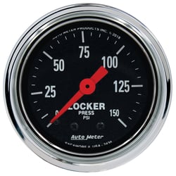 Picture of AutoMeter 2430 Air Locker Pressure Gauge 2-1/16" 0-150 PSI Mechanical Chrome