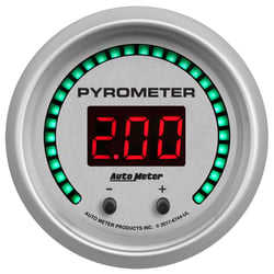 Picture of AutoMeter 6744-UL 2-1/16" Dual Channel Pyrometer EGT Gauge 0-2000°F Ultra-Lite Elite Digital
