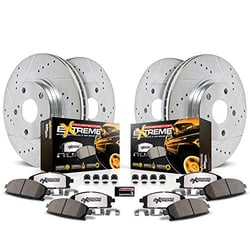 Picture of Power Stop K7136-36 Z36 Truck & Tow Carbon-Fiber Ceramic Brake Kit with Drilled & Slotted Rotors