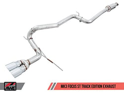 Picture of AWE Tuning 3020-32034 Track Edition Cat-Back Exhaust Ford Focus ST Chrome Silver