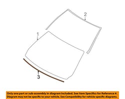 Picture of Genuine BMW 51-13-7-133-292 Windshield Moulding Trim