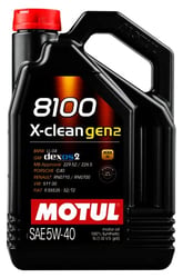 Picture of Motul 109762 8100 X-CLEAN Gen2 5W-40 Full Synthetic Engine Oil 5 Liter