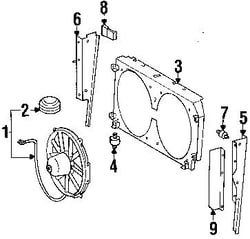 Picture of Genuine Mercedes 001-500-15-93 A/C Condenser Fan Motor