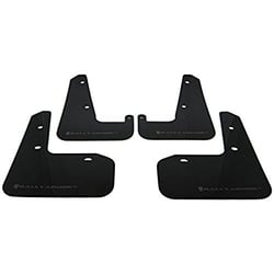Picture of RallyArmor MF19-UR-BLK/GRY UR Series Mud Flaps Black with Gray Logo for Subaru WRX STI Sedan
