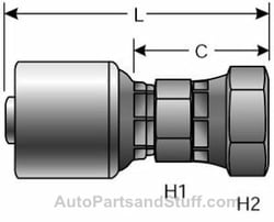 Picture of Gates G25111-2020 Female Pipe Swivel Hydraulic Hose Fitting 1-1/4 Inch