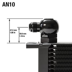 Picture of Setrab Oil Coolers 22-M22BJAN10-90 10an X 22mm Proline 90 Degree Banjo Fitting