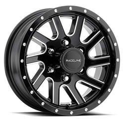 Picture of Raceline Wheels 820M55012 Twisted Trailer Wheel 15x5 5x114.3mm Black Machined