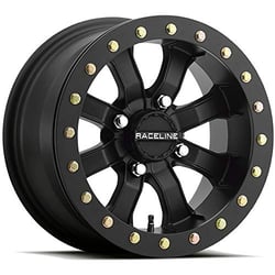 Picture of Raceline Wheels A71B57037T00 Mamba Blackout Beadlock UTV Wheel 15x7 4x137