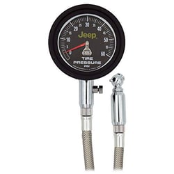Picture of AutoMeter 880805 Jeep Tire Pressure Gauge 0-60 PSI Analog with Braided Hose