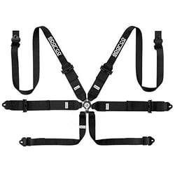 Picture of Sparco 04818RH1NR 6-Point Competition Racing Harness HANS Compatible Black