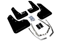 Picture of RallyArmor MF37-UR-BLK/GRY UR Series Mud Flaps Black with Gray Logo for 2015+ VW Golf/GTI/TSI