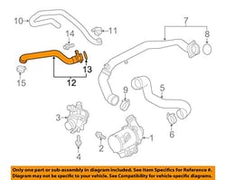 Picture of Genuine BMW 11-53-7-585-023 Engine Coolant Hose Thermostat to Cylinder Head