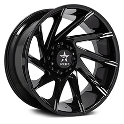 Picture of RBP 77R-1890-82+10MB Spike 18x9 Gloss Black Machined Wheel +10mm Offset 6-Lug