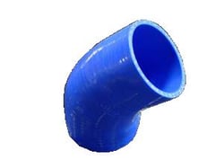Picture of TurboXS E45-76-BLU 3" 45-Degree Blue Silicone Elbow Coupler 76mm