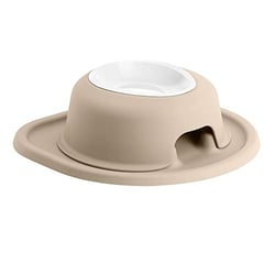 Picture of WeatherTech PSH0803TNTN Single High Pet Feeding System 3" Stand with 8 oz Poly Bowl Tan