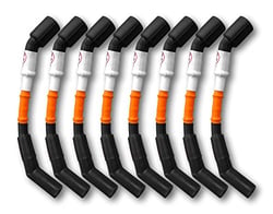 Picture of Kooks Headers 750203 11mm Spark Plug Wires 8-Piece Set Orange LSX