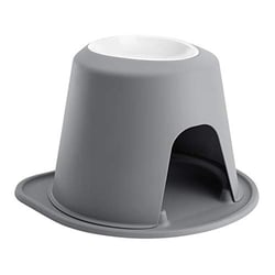 Picture of WeatherTech PSH6410DGDG Single High Elevated Pet Feeding System with 64 oz Bowl Dark Grey