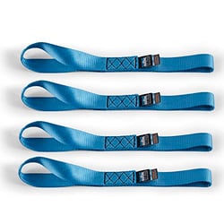 Picture of Mishimoto BNRTC-SLP-4BL Borne Off-Road Soft Loop Tie-Down Straps 4-Pack Blue