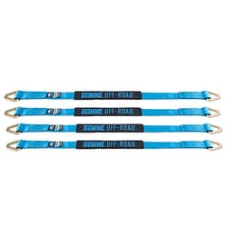 Picture of Mishimoto BNRTC-TD-4BL Borne Off-Road Ratchet Tie-Down Kit Blue 4-Pack