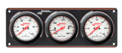 Picture of Longacre Racing Products 52-46913 Sportsman 3-Gauge Panel with Warning Lights
