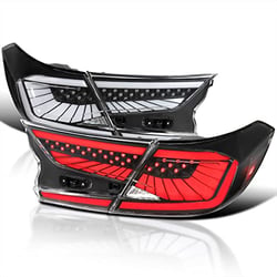 Picture of Spec-D LT-ACD184JM-SQ2-RS Black Housing Dynamic LED Sequential Tail Lights for 2018-2022 Honda Accord