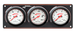 Picture of Longacre Racing Products 52-46914 Sportsman Elite 3 Gauge Panel Oil Pressure Water Temp Fuel Pressure