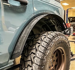 Picture of Attica 4x4 ATTFB01H101-BX-R Terra Series Rear Fender Flares Black Steel Ford Bronco