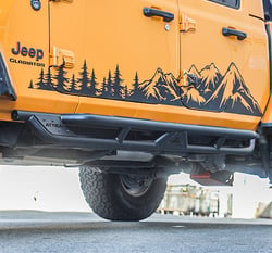 Picture of Attica 4x4 ATTJT02C104-BX Terra Series Side Step - Black Powder Coated Steel