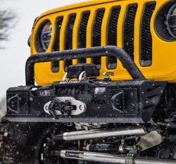 Picture of Attica 4x4 ATTJL01A108-BX Apex Series Stubby Front Bumper Black Powder Coated Steel
