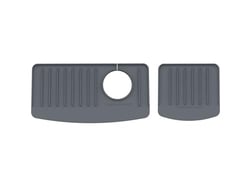 Picture of WeatherTech 8AFAU02DG FaucetMat Duo Kitchen Sink & Bathroom Counter Protector Dark Grey Slate