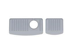 Picture of WeatherTech 8AFAU02GR FaucetMat Duo Kitchen Bathroom Countertop Protector Light Grey Pebble
