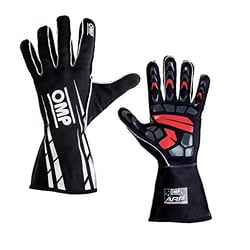 Picture of OMP Racing KB0-2745-A01-071-M ARP Advanced Rainproof Karting Gloves Black Size Medium