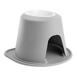 Picture of WeatherTech PSH6410LGLG Single High Elevated Pet Feeding System 10-Inch Stand with 64 oz Poly Bowl Light Grey