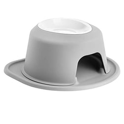 Picture of WeatherTech PSH3206LGLG Single High Pet Feeding System 32 oz Poly Bowl Light Grey