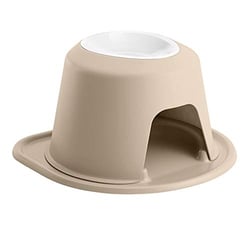 Picture of WeatherTech PSH3208TNTN Single High Elevated Pet Feeding System 8-Inch Stand with 32 oz BPA-Free Poly Bowl Tan