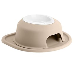 Picture of WeatherTech PSH1604TNTN Single High Raised Pet Feeding System 4-Inch Stand Tan with 16 oz BPA-Free Poly Bowl