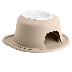 Picture of WeatherTech PSH3206TNTN Single High Elevated Pet Feeding System 6-Inch Stand with 32 oz Poly Bowl Tan