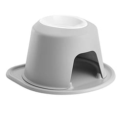 Picture of WeatherTech PSH3208LGLG Single High Elevated Pet Feeding System 8-Inch Stand 32 oz BPA-Free Bowl Light Grey