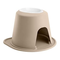 Picture of WeatherTech PSH6410TNTN Single High Pet Feeding System 64 oz Poly Bowl Tan