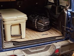 Picture of WeatherTech 421445SK Cargo Liner with Bumper Protector Gray Behind 2nd Row Seating
