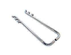 Picture of Doug's Headers H1284 Chrome Slant Style Lake Pipe Side Exhaust 80 Inch